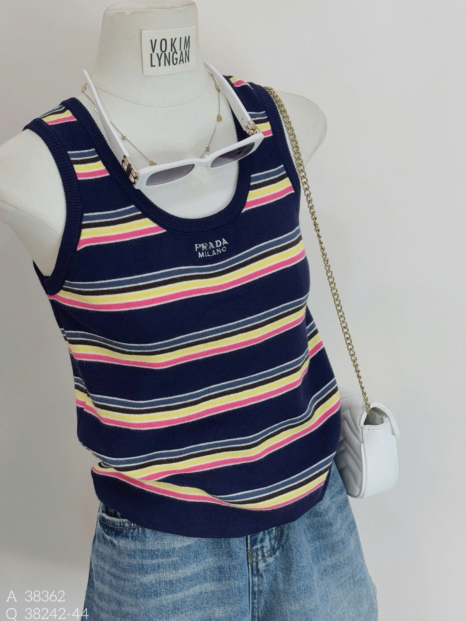 ÁO MONTEGI BA LỖ SỌC PRADA - Hình ảnh 3