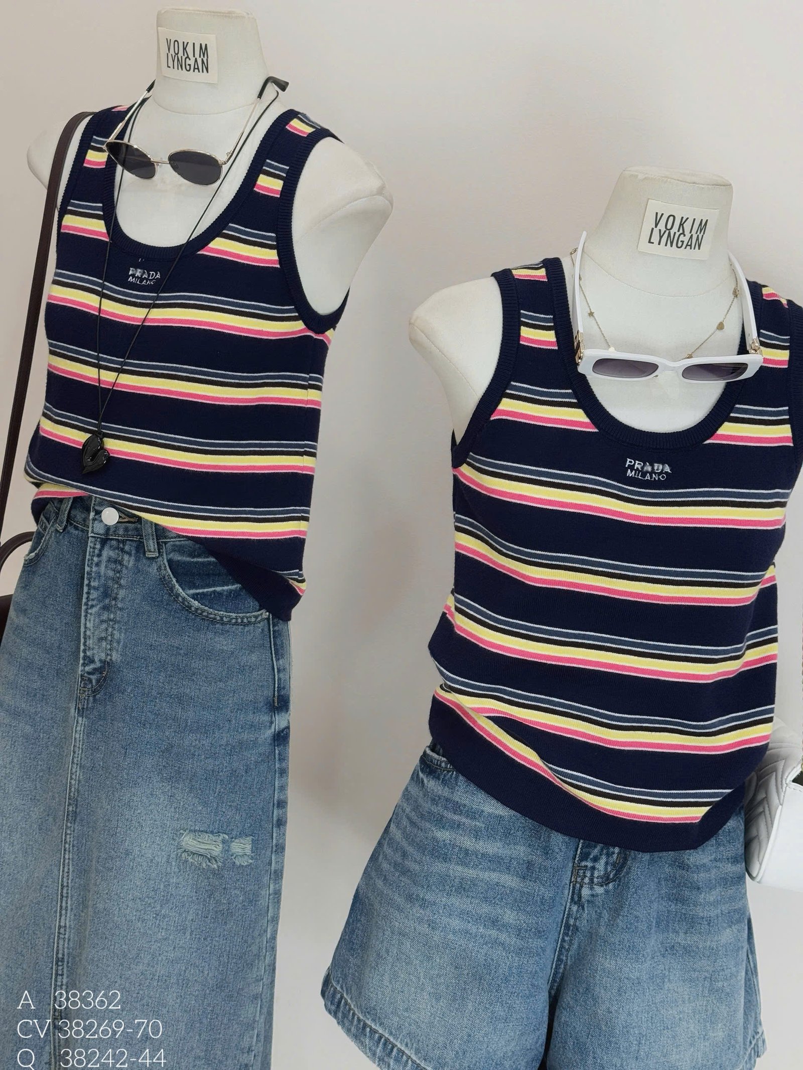 ÁO MONTEGI BA LỖ SỌC PRADA - Hình ảnh 9