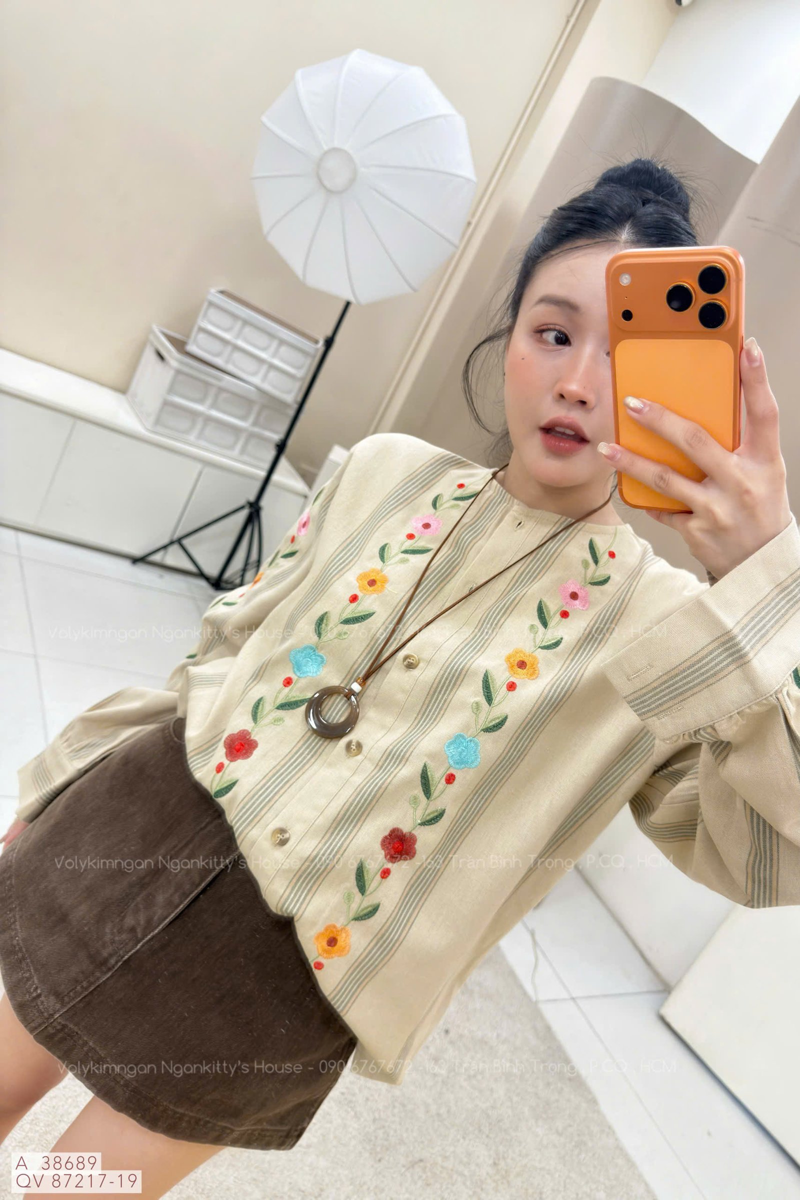 ÁO THÊU HOA LINEN - Hình ảnh 5