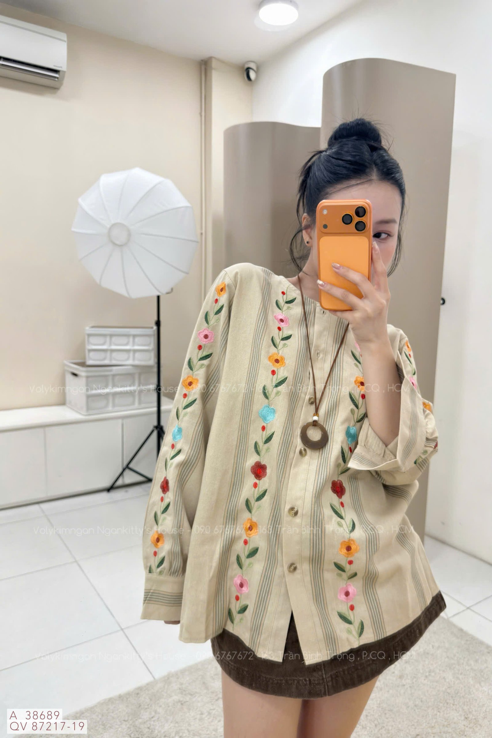 ÁO THÊU HOA LINEN - Hình ảnh 2