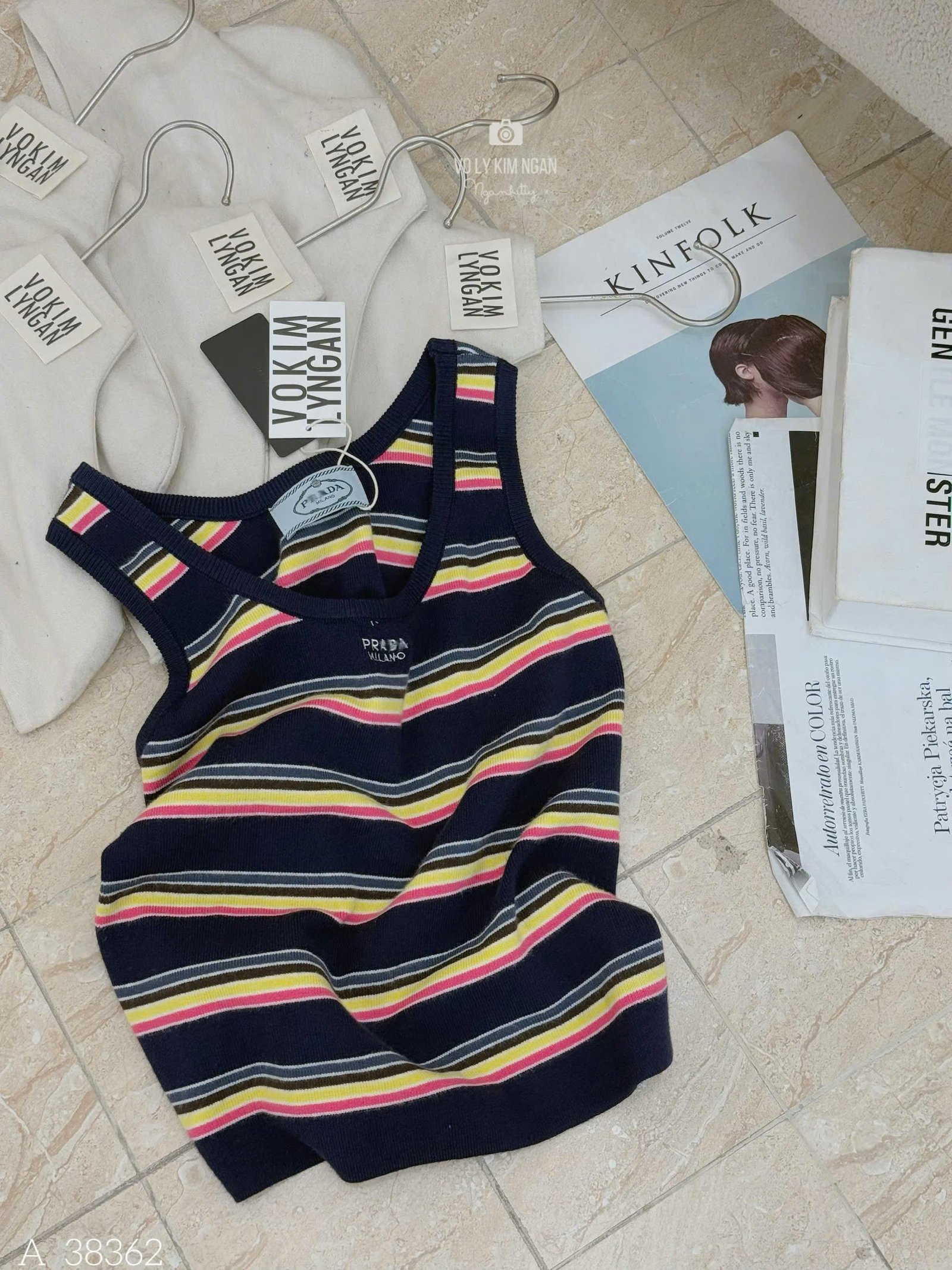 ÁO MONTEGI BA LỖ SỌC PRADA - Hình ảnh 5