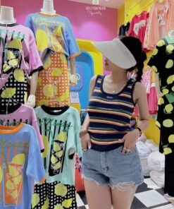 ÁO MONTEGI BA LỖ SỌC PRADA