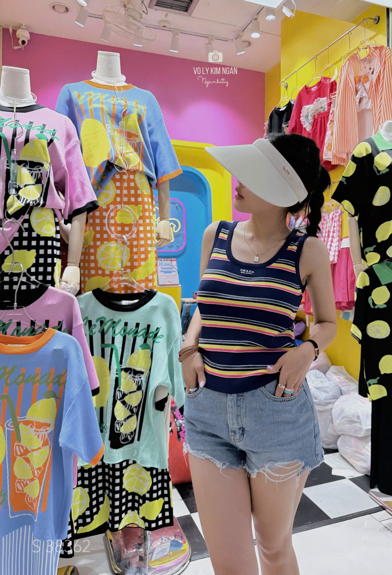 ÁO MONTEGI BA LỖ SỌC PRADA