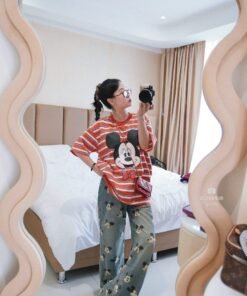 ÁO PHÔNG MICKEY SỌC ĐỎ