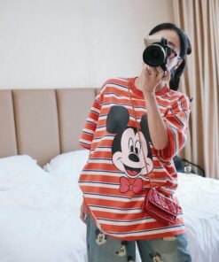 Alternative view of ÁO PHÔNG MICKEY SỌC ĐỎ