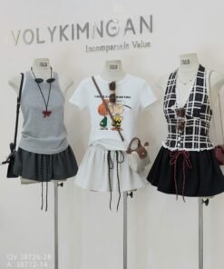 Alternative view of VÁY QUẦN XÒA DÂY THẮT NƠ