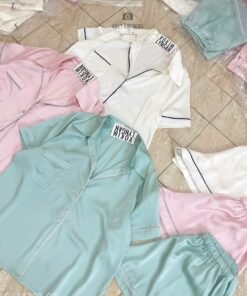 Alternative view of SET PIJAMA LỤA SATIN TRƠN VIỀN