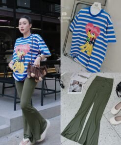 ÁO PHÔNG CHÓ PLUTO SỌC XANH