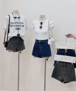 Alternative view of QUẦN SHORT JEAN LƯNG CAO LOUIS