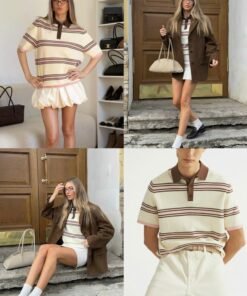 ÁO POLO SỌC HỒNG MONTERGI