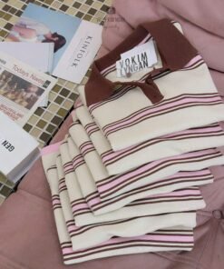 Alternative view of ÁO POLO SỌC HỒNG MONTERGI