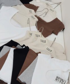 Alternative view of ÁO THUN BASIC TAY CON CỔ U