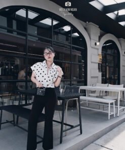 Alternative view of ÁO SƠMI TAY CỌC CHẤM BI