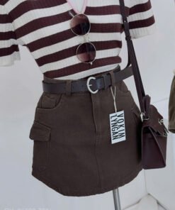 Alternative view of QUẦN VÁY JEAN KÈM BELT