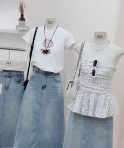 Alternative view of CHÂN VÁY JEAN DÀI TRƠN