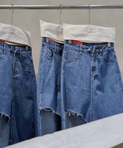 Alternative view of CHÂN VÁY JEAN CẮT TÀ TRƯỚC