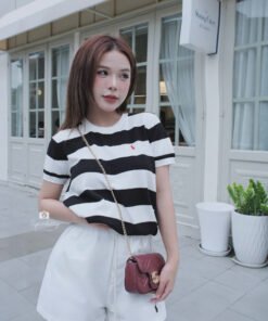 ÁO MONTERGI SỌC LOGO POLO