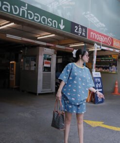 Alternative view of SET DENIM HELOKITTY VIỀN CỔ VÀNG