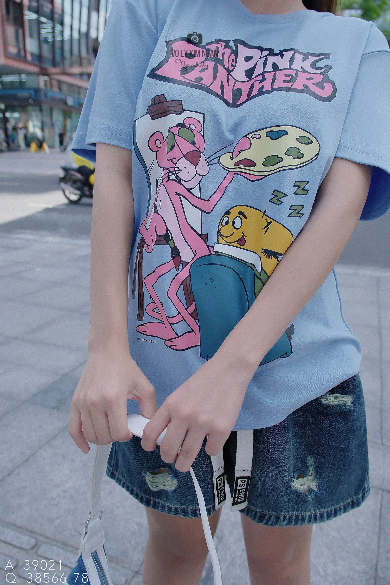 ÁO THE PINK PANTHER XANH BLUE - Hình ảnh 4