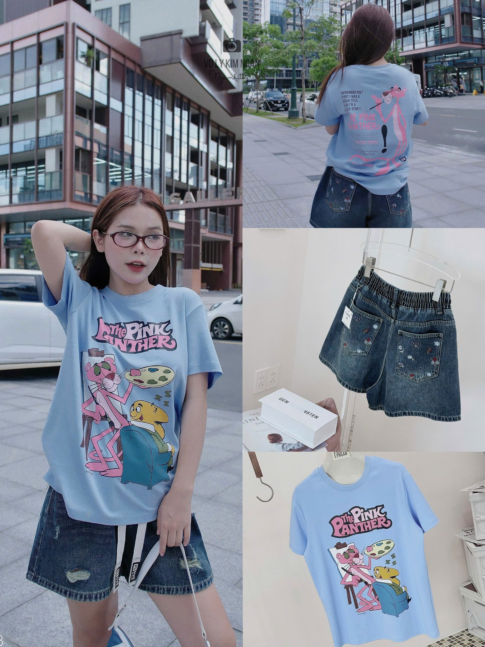 ÁO THE PINK PANTHER XANH BLUE