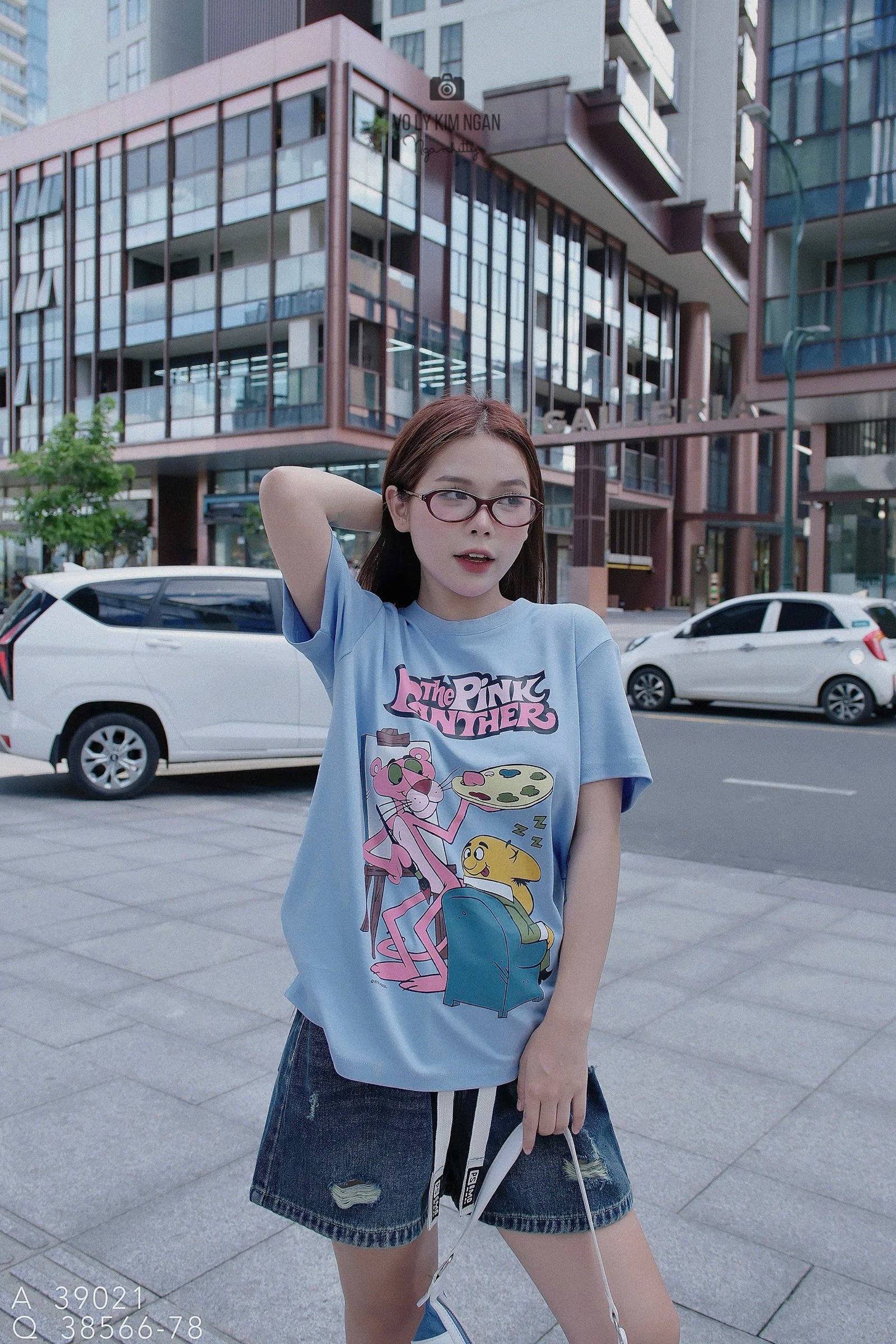 ÁO THE PINK PANTHER XANH BLUE - Hình ảnh 2