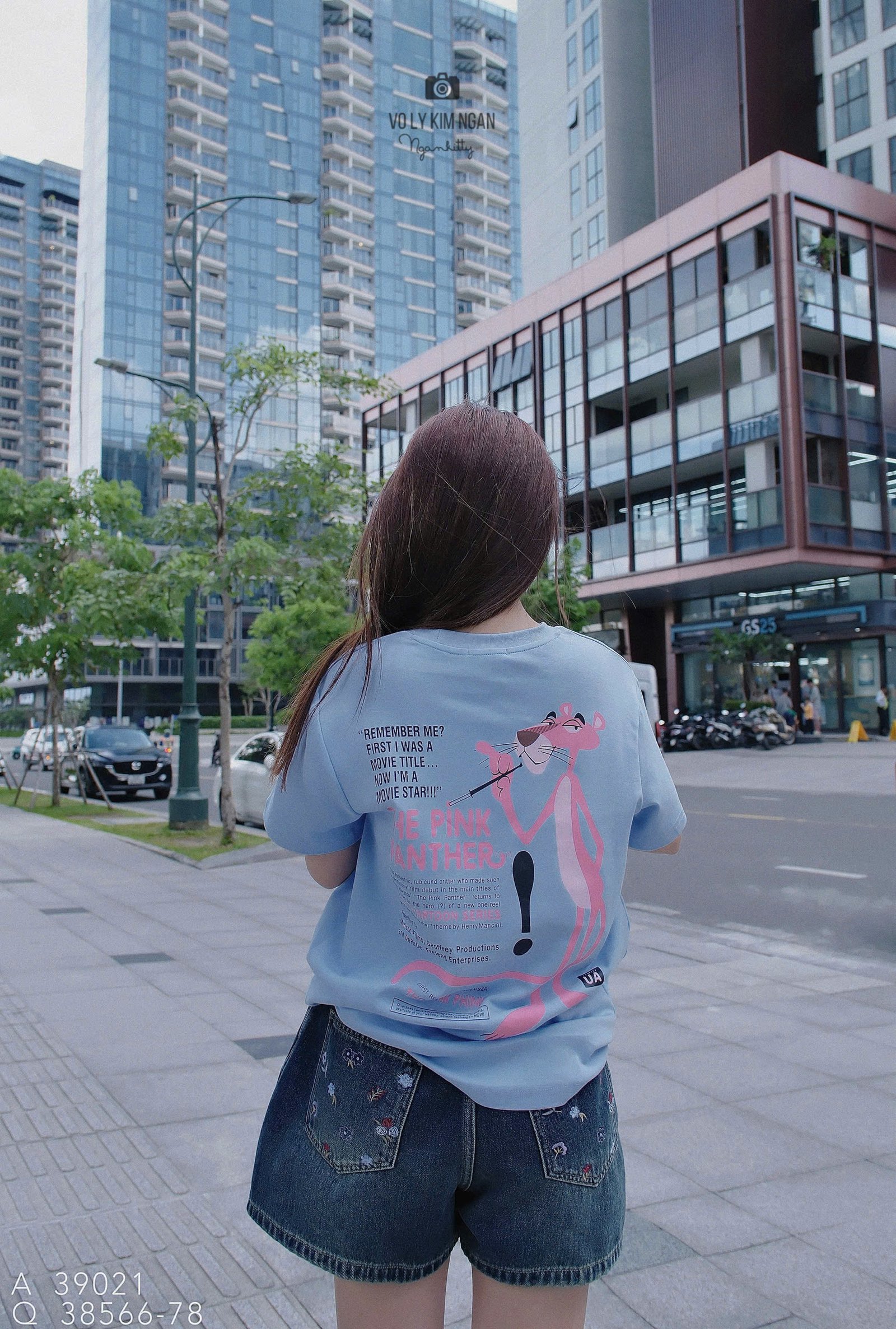 ÁO THE PINK PANTHER XANH BLUE - Hình ảnh 5