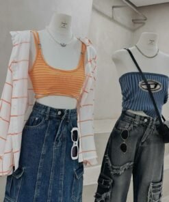 Alternative view of CHÂN VÁY TÚI HỘP JEAN FSY