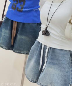 Alternative view of QUẦN SHORT JEAN CHUN DÂY