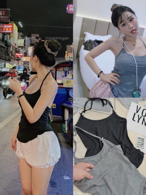 ÁO YẾM DÂY NƠ SỌC