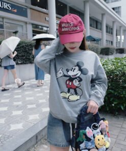 ÁO TAY DÀI MICKEY XÁM