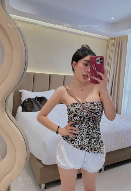 ÁO ỐNG NHÚNG BEO HELLO KITTY