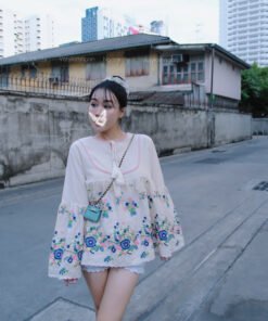 Alternative view of ÁO THỔ CẨM TD HOA THÊU