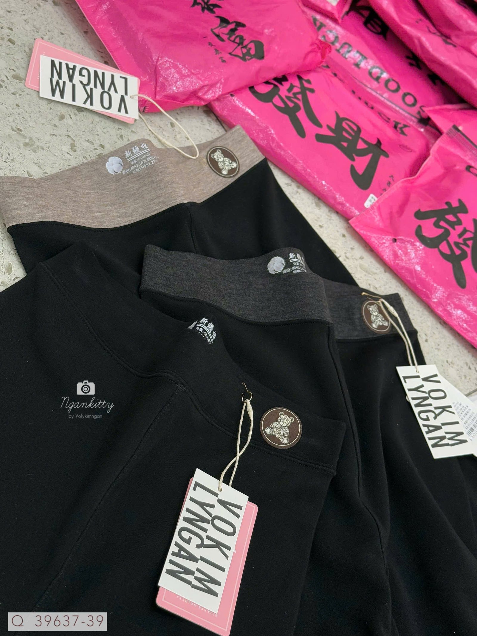 QUẦN LEGGING LOGO GẤU LƯNG MÀU - Hình ảnh 2