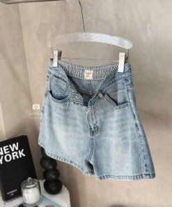 Alternative view of QUẦN SHORT JEAN MIX LƯNG VẢI SỌC