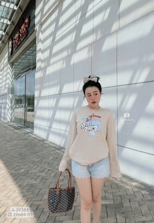 ÁO TAY DÀI CHÓ WEEKEND THÊU
