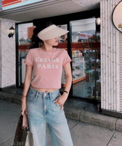 ÁO CELINE PARIS HỒNG VIỀN