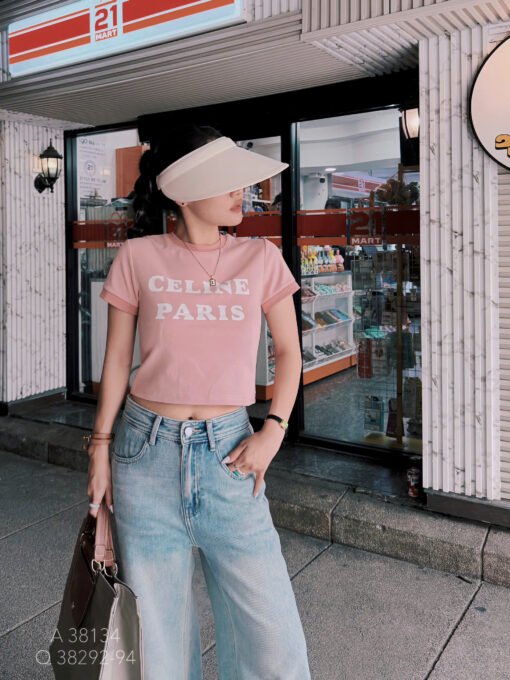 ÁO CELINE PARIS HỒNG VIỀN