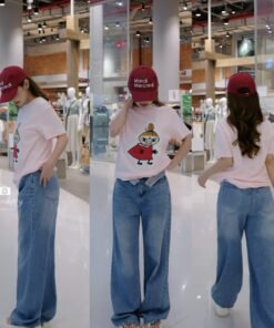 QUẦN JEAN SUÔNG MIX VẢI SỌC