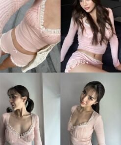 ÁO TD NHÚNG NGỰC VIỀN REN LOUIS.H