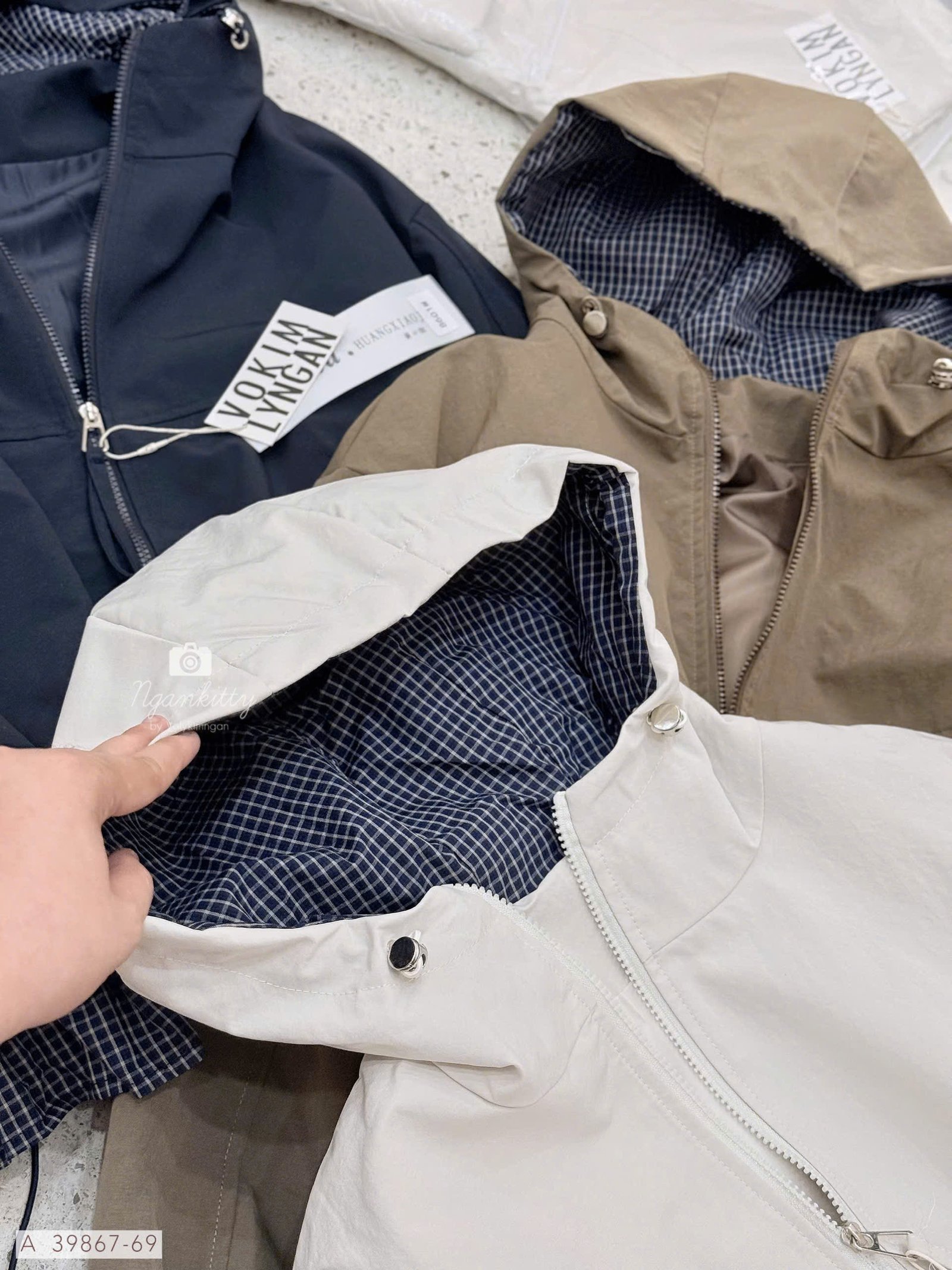 ÁO KHOÁC NÓN MIX CARO RÚT EO - Hình ảnh 15