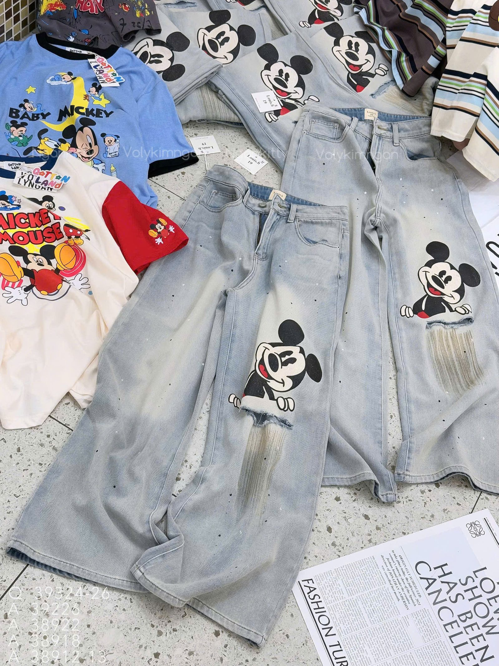 QUẦN SUÔNG BI MICKEY RÁCH