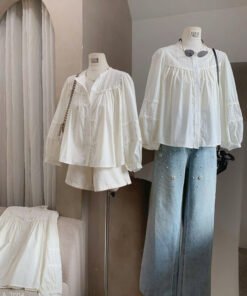 Alternative view of ÁO XÔ REN SƠMI TAY BỒNG