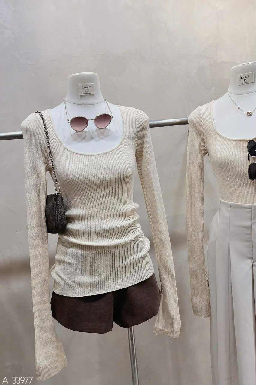 ÁO LEN GÂN CỔ VUÔNG MONTEGI LOUIS - Hình ảnh 2