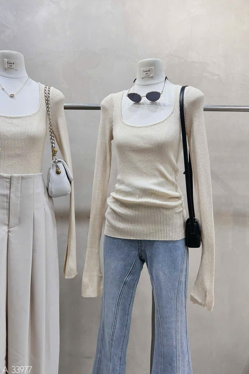 ÁO LEN GÂN CỔ VUÔNG MONTEGI LOUIS - Hình ảnh 6