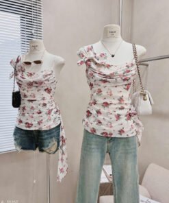 Alternative view of ÁO HOA LỆCH VAI LOUIS.H