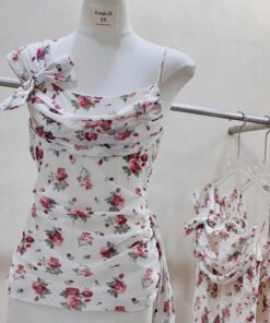 ÁO HOA LỆCH VAI LOUIS.H