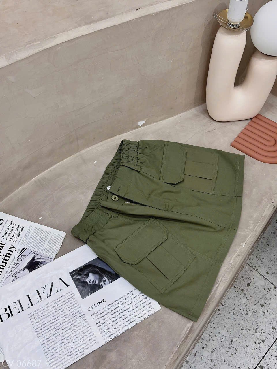 CHÂN VÁY KAKI TÚI HỘP NGẮN - Hình ảnh 3