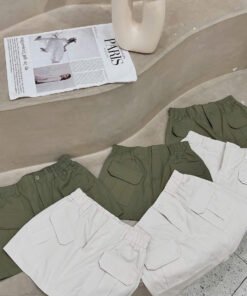 CHÂN VÁY KAKI TÚI HỘP NGẮN