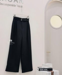 QUẦN TÂY ỐNG RỘNG KEM BELT