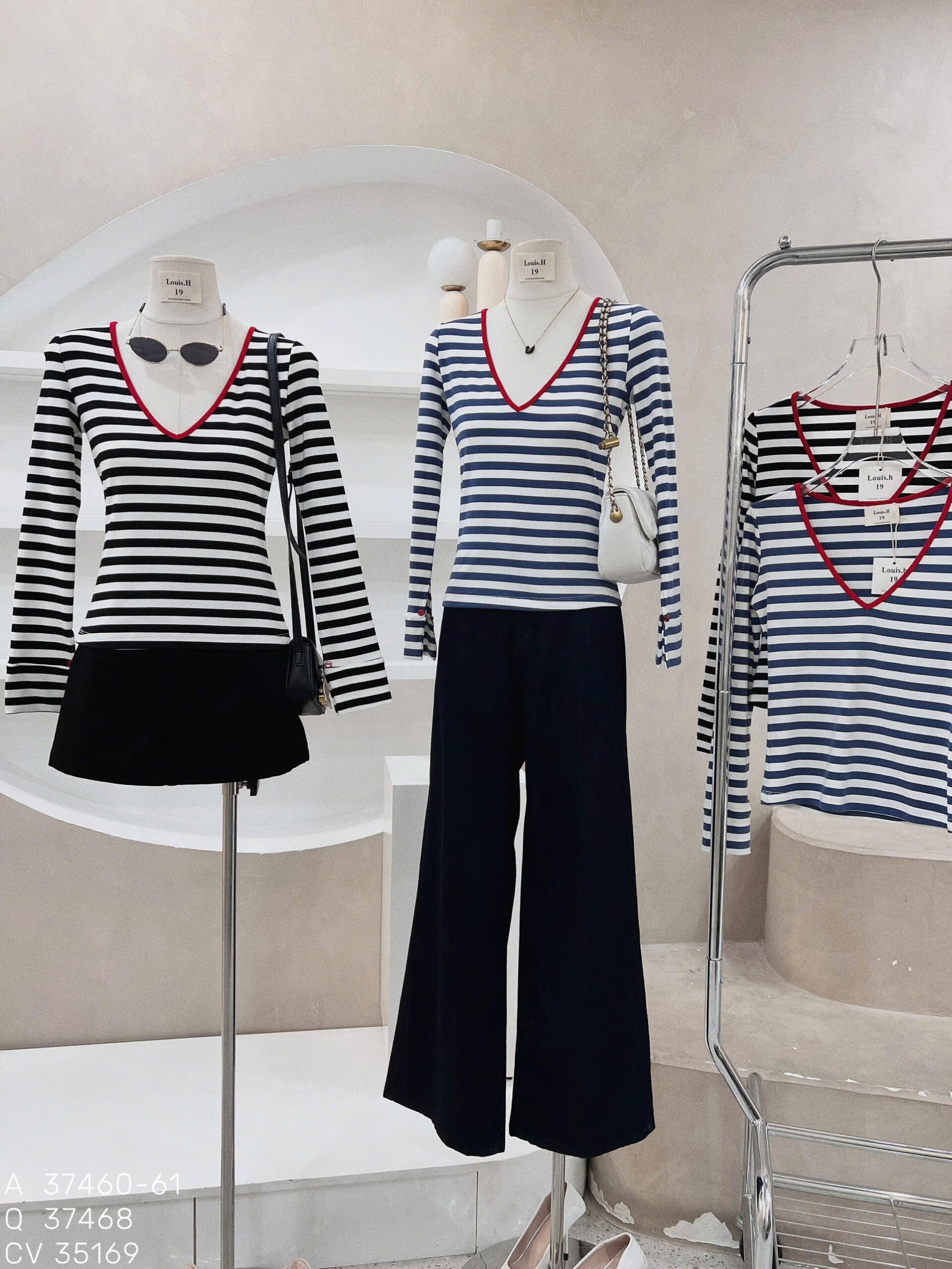 ÁO TD SỌC VIỀN ĐỎ LOUIS.H - Hình ảnh 8